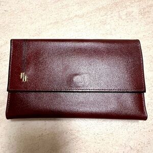 NWT vintage Prince Gardner brown Top grain Cowhide Leather Checkbook Wallet Snap